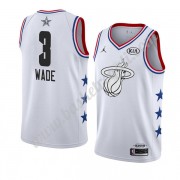 Maglie Basket NBA Miami Heat 2019 Dwyane Wade 3# Bianca All Star Game Canotte Swingman..